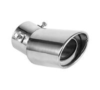 Terminales de escape Qiilu Tubo de escape de coche de acero inoxidable Cola de escape 38 y 53 mm curvo y circular universal