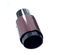 Terminales de Escape Silenciador Tubo Escape Universal Acero Inoxidable 1 Pieza Puntas Fibra Carbono Accesorios Automóvil Silenciador Trasero Coche(60MM IN-89MM OUT)