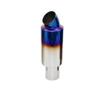 Terminales de Escape Silenciador Tubo Escape Universal Acero Inoxidable Con Diseño Coche Diámetro Interior 51Mm 63Mm 76Mm Silenciador Trasero Coche(Blue 76MM)