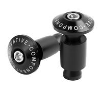 Terminales de Manillar Universales para Motocicletas, MTB y Bicicletas - Contrapesos en Aluminio CNC y Goma, Compatibles con Manillares de Ø22 mm (7/8") Exterior, Diseño Elegante en Color Negro