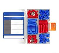 Terminales eléctricos aislados 120 unids set conectores de cobre PVC resistentes al fuego U Y tipo de horquilla para 0.5-2.5mm² alambre Home Auto Repair