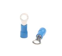 Terminales eléctricos de anillo, Terminales de anillo aislados azul 100 Uds Set RV2 16-14 AWG M3-M8 latón plástico Auto Marine(Blue Rv2-4)