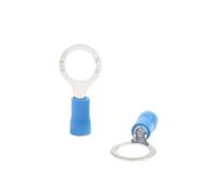 Terminales eléctricos de anillo, Terminales de anillo aislados azul 100 Uds Set RV2 16-14 AWG M3-M8 latón plástico Auto Marine(Blue Rv2-8)
