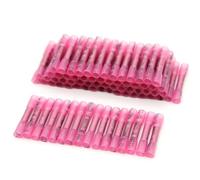 Terminales Eléctricos Termorretráctiles Kit surtido de 500 conectores termorretráctiles 22-16 AWG for cables eléctricos, color rojo(100PCS)