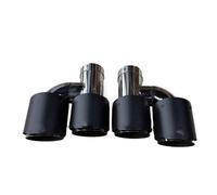 Terminales Escape Punta Escape Fibra Carbono Mate Para Coche Universal Tipo H Puntas Silenciador Tubo Trasero Doble Salida 2 Piezas