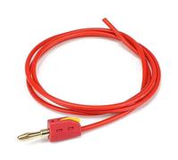 Terminales y kits Conector banana de conexión rápida de 4 mm con cable, latón chapado en oro, conector de alimentación/altavoz apilable, cable de 1 m o 5 m de 2,5 mm²(Rot,1 Meter)
