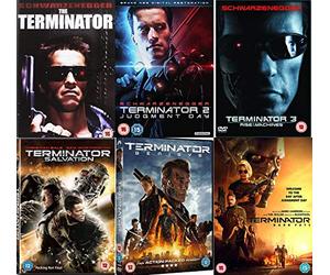 Terminator 1-6 DVD complete collection the terminator + terminator 2 judgment day + Rise of the machines + Salvation + Genisys + Dark Fate