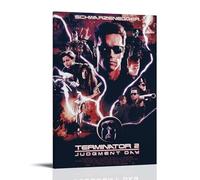 Terminator 2 Judgment DayPainting Art Poster Lienzo Arte Decoración de Pared Hogar Dormitorio Estética Pintor Living Deco Fuerte Pintura de pared Habitación Decorado Marco, Estilo 08 x 12 pulgadas (20