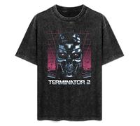 Terminator Movie Hip Hop Washed Round Neck Men Women tee Shirt Size 3XL