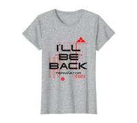 Terminator, volveré Camiseta, Mujer, Gris Jaspeado, XS