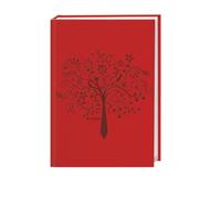 Terminer A5, geprägt rot 2026: Roter Terminkalender mit geprägtem Kunstledereinband. Buch-Kalender mit Lesebändchen und Zitaten. Taschenkalender 2026 zum Planen von Terminen