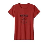 Términos y Condiciones de Free Hugs Apply Funny Stick Figure Camiseta, Mujer, Arándano, S