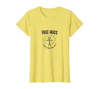 Términos y Condiciones de Free Hugs Apply Funny Stick Figure Camiseta, Mujer, Limón, 3XL
