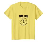 Términos y Condiciones de Free Hugs Apply Funny Stick Figure Camiseta, Niños, Limón, 4 años