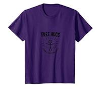 Términos y Condiciones de Free Hugs Apply Funny Stick Figure Camiseta, Niños, Morado, 4 años