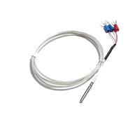 Termistor de medición de temperatura PT100 4x30MM con conector de 3 terminales Cable PTFE 1/2/3/4/5M(5m Cable Length,2B Level 0.5mm)