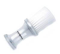 Termix Cepillo de talco profesional color transparente y fibras blancas. Cepillo con fibras suaves para trabajar con máxima limpieza