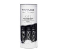 Termix Cepillos Termix Profesional, Cepillo Pelo, Cepillo Redondo Pelo Profesional, Secado Rápido, Fibras Ionizadas Alto Rendimiento, Cepillo Alisador, Cepillo Pelo Antirotura (Pack)