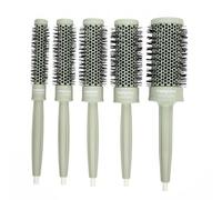 TERMIX - Pack Cepillos Redondos Profesional Nature| 5 Uds.(Ø17, Ø23, Ø28, Ø32, Ø43)| Purificación de Aire con Tecnología PURE TECH |Cepillos Térmicos de Cerámica con Fibras Ionizadas |Mango Ergonómico