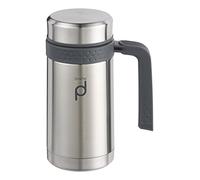 Termo Aislado al vacío Pioneer para Bebidas, a Prueba de Goteo, de Acero Inoxidable, 0,45 L de Capacidad, Acero Inoxidable, Metalizado, 18.5 x 11 x 11 cm