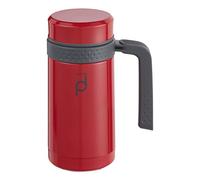 Termo Aislado al vacío Pioneer para Bebidas, a Prueba de Goteo, de Acero Inoxidable, 0,45 L de Capacidad, Acero Inoxidable, Rojo, 18.5 x 11 x 11 cm