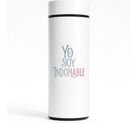 Termo Botella Premium de Acero inoxidable 500ml con Pantalla LED-Diseño "Yo Soy Indomable", Aislación al Vacío para Bebidas Calientes y Frias