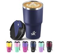Termo Cafe 20oz, Vaso Termico, Taza Termica de Acero Inoxidable, a Prueba de Fugas, Vaso Termo Cafe para Llevar, Travel Mug de Acero Inoxidable Para Agua Caliente y Fría y Té De
