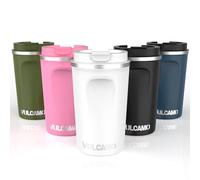 Termo Cafe 380ml/13oz -Taza Termica Sin BPA Vaso Termico Acero Inoxidable Taza Cafe Llevar Antigoteo Vaso Termo Cafe Para Llevar Taza Cafe o Taza Te Frio o Caliente Taza Termo Cafe Travel Mug (Blanco)