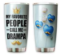 Termo Café Con Pajita Y Tapa Vaso Termico Isotérmica Taza Aislante Para Auto Amigo Navidad 590 Ml Mis Personas Favoritas Me Llaman Drampa - Regalos Divertidos Para El Mejor Papá Del Mundo.