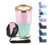 Termo Cafe para Llevar 600ml 20oz, Botella Agua Acero Inoxidable, Taza de Café Reutilizables, Vaso Termico Antigoteo, Taza Aislante Hermética al Vacío con Tapa para Viaje, Gimnasio, Oficina, Correr
