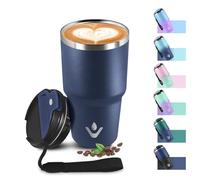 Termo Cafe para Llevar 600ml 20oz, Botella Agua Acero Inoxidable, Taza de Café Reutilizables, Vaso Termico Antigoteo, Taza Aislante Hermética al Vacío con Tapa para Viaje, Gimnasio, Oficina, Correr