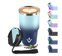 Termo Cafe para Llevar 600ml 20oz, Botella Agua Acero Inoxidable, Taza de Café Reutilizables, Vaso Termico Antigoteo, Taza Aislante Hermética al Vacío con Tapa para Viaje, Gimnasio, Oficina, Correr