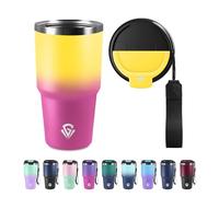 Termo Cafe para Llevar 600ml 20oz, Taza de Café Reutilizables, Botella Agua Acero Inoxidable, Vaso Termico Antigoteo, Taza Aislante Hermética al Vacío con Tapa para Viaje, Gimnasio, Oficina, Correr