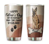 Termo Café Tazas De Viaje Isotérmica Reutilizable Taza Termica De Viaje Para Auto Navidad Colegas 590 Ml Pastor Alemán Personalizado - Feliz Día Del Padre Sirviente Humano