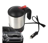 Termo calefactor para vehículos: caldera de agua con aislamiento metálico, conexión directa para encendedor con adaptador de corriente, calentador de bebidas con control rápido de temperatura, recipie
