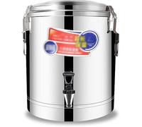 Termo Comercial de Agua Caliente, dispensador de Bebidas de Acero Inoxidable 201 con Grifo, barriles aislantes de Gran Capacidad para té, Leche, Sopa o café Calientes (tamaño: 50 L).