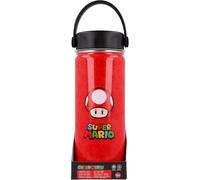 Termo con asa acero inoxidable 530ml con tapa de Supermario y seta