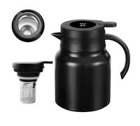 Termo de 1 litro con colador de té e indicador de temperatura, termo de acero inoxidable 316, doble pared, sellado al vacío, sin fugas, tetera térmica, ideal para té, café y leche (1 L)