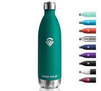 Termo de 1000 ml, botella de agua con ácido carbónico, sin BPA, a prueba de fugas, termo de doble pared, para fitness, correr, oficina, niños, adultos, camping, fitness, burbujas