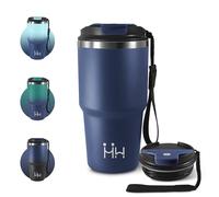 Termo de Café 20oz, Taza de Café para Llevar, Taza Aislante Hermética al Vacío con Tapa, sin BPA, Termo para Auto de Acero Inoxidable con Doble Pared Aislante, Perfecta para Niños, Oficina, Correr