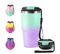 Termo de Café 20oz, Taza de Café para Llevar, Taza Aislante Hermética al Vacío con Tapa, sin BPA, Termo para Auto de Acero Inoxidable con Doble Pared Aislante, Perfecta para Niños, Oficina, Correr