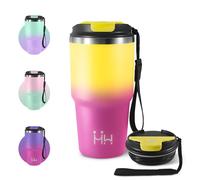 Termo de Café 20oz, Taza de Café para Llevar, Taza Aislante Hermética al Vacío con Tapa, sin BPA, Termo para Auto de Acero Inoxidable con Doble Pared Aislante, Perfecta para Niños, Oficina, Correr