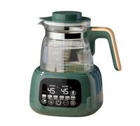 Termo de cristal para tetera de 1,3 L con control de temperatura, 72 h para mantener caliente, calentador de agua rápido con calefacción de chasis de 360°, aviso de temperatura LED y control de GREEN
