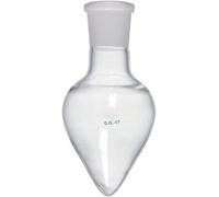 Termo de ebullición en forma de pera de 50 ml con junta 29# de vidrio de borosilicato 3.3, resistente al calor, personalizable y giratorio, 50 ml/29#