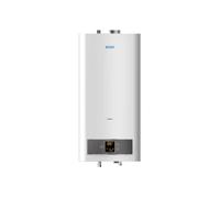 Svan Calentador Estanco SCE1100ADB. Instalación Vertical, 11l/min, 45W, baja emisión gas NOx, control táctil, Display LED, Temperatura max. 65º, Blanco, Eficiencia Energética Clase A