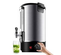 Termo eléctrico de agua caliente de 14 litros, dispensador de acero inoxidable de doble pared con control de temperatura de 30 a 110 °C, calentador comercial de café, té y leche para fiestas en la o