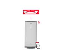 Termo eléctrico inteligente, ariston, velis tech dry 50l + sorpote de pared instafix, vertical u horizontal, clase energetica b