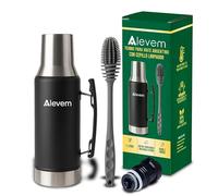 Termo Mate Argentino 1L Máxima Conservación de Temperatura | Termo para Mate Acero Inoxidable 304 con Pico Cebador y Cepillo Limpiador y Pegatinas | Botella Termica Duradera para Cebar