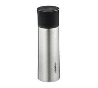 Relaxdays Termo para Café Acero Inoxidable, 400 ml, Botella Térmica Hermética, Bebidas Calientes y Frías, Vaso, Plateado