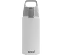 Termo sigg shield therm one de acero inoxidable aislado al vacío de 0,5 litros blanco